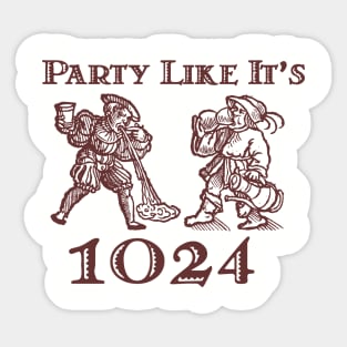 Party Like It's 1024 Sticker